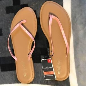 West Loop Pink and Tan Women's Sandals
